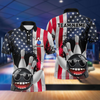 Maxcorners American Flag Bowling Shirts For Men Women Funny Bowling Jersey Team Bowling Shirt