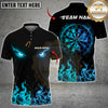Maxcorners Darts Red Blue Fire Eyes Dartboard Design Multicolor Customized Name, Team Name 3D Shirts