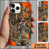 Maxcorners Duck Hunting German Shorthaired Pointer Orange Camouflage Hunting Personalized Name 3D Phone Case - German Shorthaired Pointer