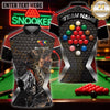 Maxcorners Billiard Outfits Majestic Tiger Face Art Multicolor Customized Name 3D Shirt