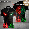 Maxcorners Darts Red Blue Fire Eyes Dartboard Design Multicolor Customized Name, Team Name 3D Shirts
