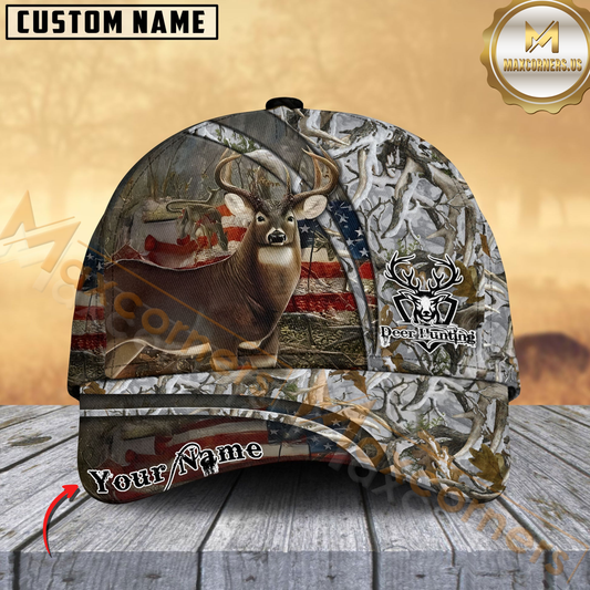 Maxcorners American Deer Hunting Cap Multicolor Personalized Cap (6 color)