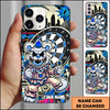 Maxcorners Hip Hop Clown Bear Green Graffiti Dartboard Personalized Name 3D Phone Case