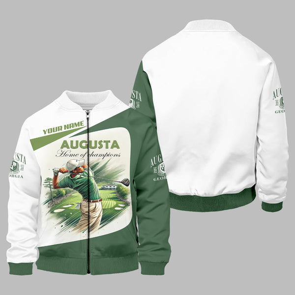 Maxcorners Custom Augusta Golfer Home Of Champions Men's Golf Polo Shirt, Mens Golf Gift, Mens Golf Shirt