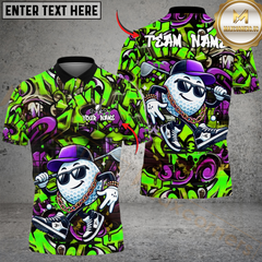 Maxcorners Hip Hop Golf Ball Shirt, Customized Name & Team Name 3D Shirts (4 Colors)