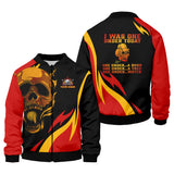 Maxcorners Custom Fire Skull Men's Golf Polo Shirt, Mens Golf Gift, Funny Golf Shirt