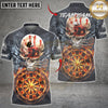 Maxcorners Darts Skull Lightning Dartboard Multicolor Customized Name, Team Name 3D Shirts