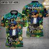 Maxcorners Cool Bear Pool Shirt Street Graffiti Billiards Urban Style Multi Options Personalized Name, Team Name Unisex 3D Shirt (4 Colors)