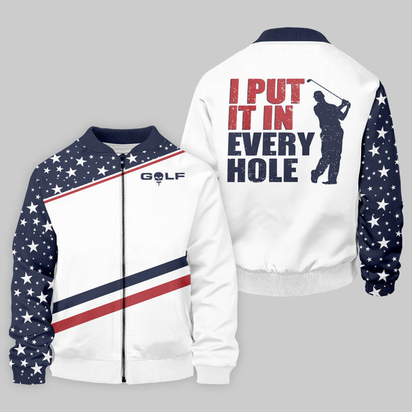 Maxcorners I Put It in Every Hole Mens Golf Polo Shirt, Mens Golf Gift, Funny Golf Shirt