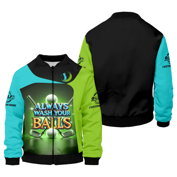 Maxcorners Always Wash Your Balls Custom Golf Polo Shirt, Funny Golf Shirt, Mens Golf Gift