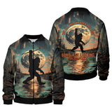 Maxcorners Not All Who Wander Are Lost Funny Bigfoot Men's Golf Polo Shirt, Golfers Gift, Funny Golf Shirt