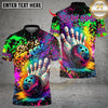 Maxcorners Bowling Galaxy Multicolor Customized Name, Team Name 3D Shirts