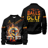 Maxcorners It Takes A Lot Of Balls To Golf Like I Do Custom Men's Golf Polo Shirt, Skull Golf Shirt, Funny Golf Shirt