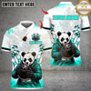 Maxcorners Master Panda Bowling Design Multicolor Customized Name, Team Name 3D Shirts