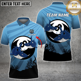 Maxcorners Ball 8 Funny Shark Billiard Jersey Customized Name, Team Name 3D Polo Shirt