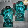 Maxcorners Darts Flaming Hell Skull Skeleton Multicolor Customized Name, Team Name 3D Shirts