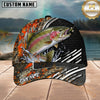 Maxcorners Fishing Orange Camo Graphic Personalized 3D Cap