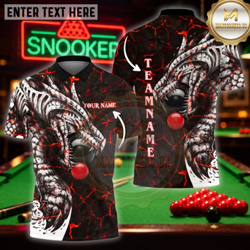 Maxcorners Billiard Apparel Savage Bear Claw Attack Customized Name 3D Shirt