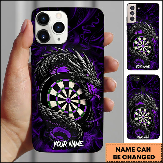 Maxcorners Darts Black Dragon Dartboard Multicolor Personalized Name 3D Phone Case