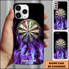 Maxcorners Flame Minimal Dartboard Classic Style Personalized Name 3D Phone Case