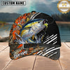 Maxcorners Fishing Orange Camo Graphic Personalized 3D Cap