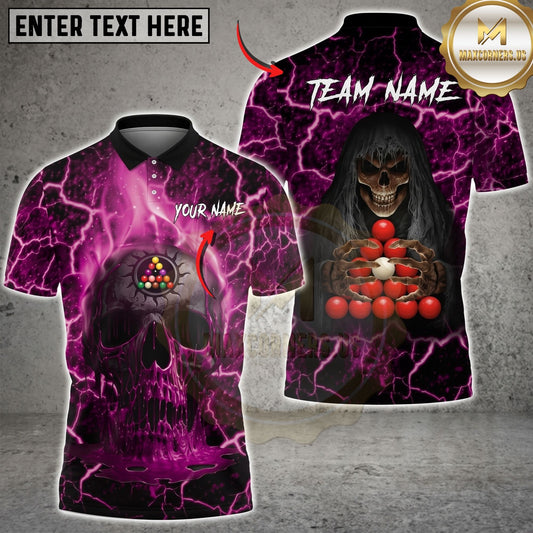 Maxcorners Pool Player Gear Wild Grizzly Bear Face Multicolor Customized Name 3D Shirt