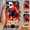 Maxcorners Bowling Fire Bull Rampage Personalized Name Phone Case