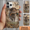 Maxcorners Duck Hunting German Wirehaired Pointer Rustic Hunting Marsh Personalized Name 3D Phone Case - German Wirehaired Pointer