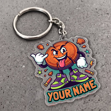 Maxcorners Clay Shooting Funny Cartoon Clay Target Shooter Customized Name 3D Keychain And Ornament