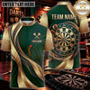 Maxcorners Darts & Classic Dartboard Flowing Stripe Graphic Multicolor Customized Name, Team Name 3D Shirts