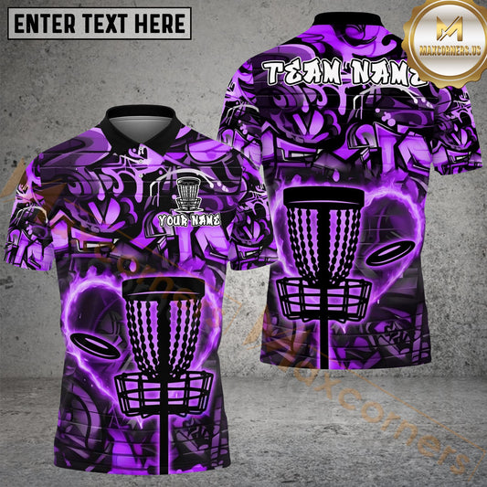 Maxcorners Disc Golf Street Attitude Graffiti Pattern Personalized Name, Team Name 3D Shirt (4 Colors)