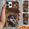 Maxcorners Duck Hunting Golden Retriever Brown Leather Hunting Badge Personalized Name 3D Phone Case - Black Labrador Retriever - Pintail