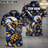 Maxcorners Darts Majestic Eagle Mascot Holding Darts Wings Spread Target Board Graphic Multicolor Customized Name, Team Name 3D Shirts