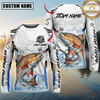 Maxcorners Fishing White Black Curve Pattern Design Custom Name & Team Name 3D Shirts