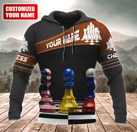Maxcorners Chess Mastermind Customized Name 3D Shirt