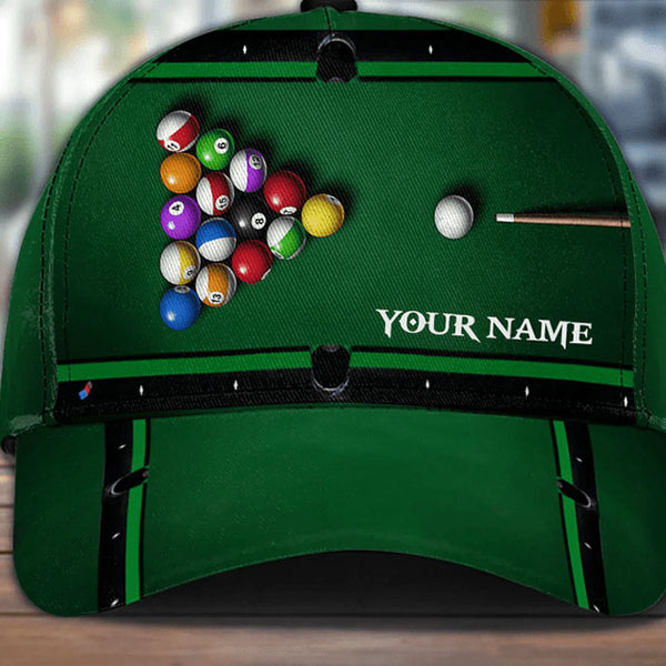 Maxcorners Billiards Star Personalized Name 3D Cap