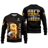 Maxcorners Weekend Forecast Golf With A Change Of Beer Custom Golf Polo Shirt, Mens Golf Gift, Golf Lover Gift