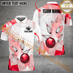 Maxcorners Daimond Link Bowling Jersey Multicolor Option Customized Name, Team Name 3D Polo Shirt