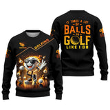 Maxcorners It Takes a Lot of Balls to Golf the Way I Do Custom Men's Golf Polo Shirt, Funny Golf Shirt, Dad Golf Gift