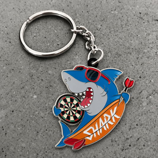 Maxcorners Darts Surfboard Shark 3D Keychain And Ornament