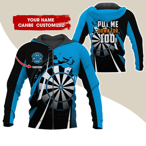 Maxcorners Darts Personalized Name 3D Shirt