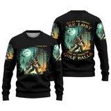 Maxcorners Not All Who Wander Are Lost Custom Bigfoot Men's Golf Polo Shirt, Funny Golf Shirt, Dad Golf Gift