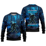 Maxcorners Not All Who Wander Are Lost Bigfoot Men's Golf Polo Shirt, Funny Golf Shirt, Dad Golf Gift