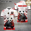 Maxcorners Master Panda Bowling Design Multicolor Customized Name, Team Name 3D Shirts