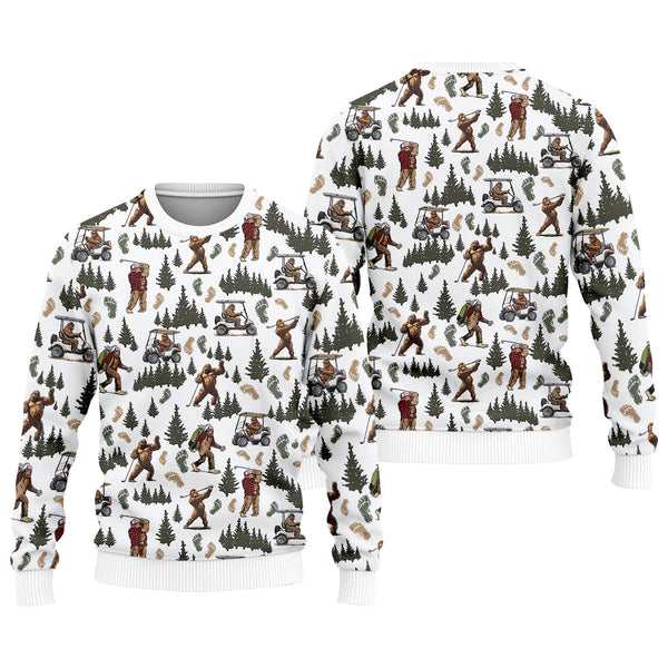 Maxcorners Bigfoot Sasquatch Men's Golf Polo Shirt, Funny Golf Shirt, Men Golf Gifts