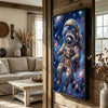 Maxcorners Astronaut Raccoon Floating in Outer Space Galaxy Art Canvas Wall Art