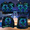Maxcorners Bowling Cool Bowling Ball Character Flame Design Personalized Team Sportswear Set - Polo Shirt, Cap & Skorts