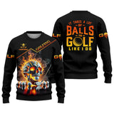 Maxcorners It Takes A Lot Of Balls To Golf Like I Do Custom Men's Golf Polo Shirt, Skull Golf Shirt, Funny Golf Shirt