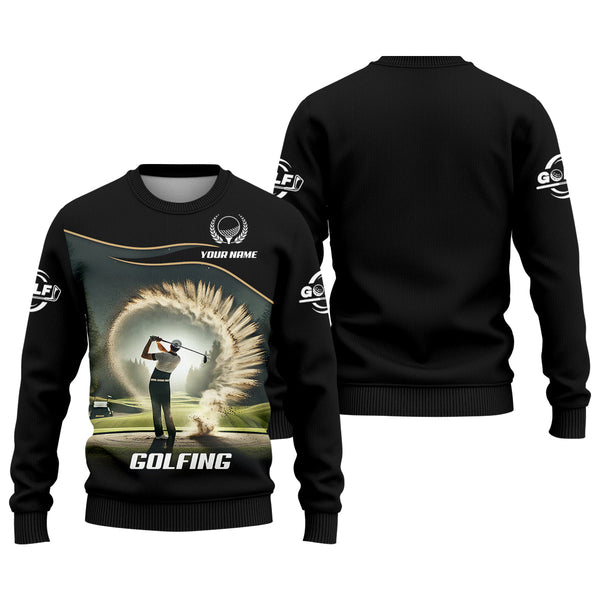 Maxcorners Custom Elite Golfer Golf Polo Shirt, Gift For Golfers, Mens Golf Gift