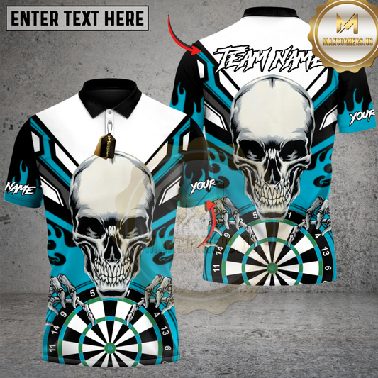 Maxcorners Dart Skull Reapers of the Scoreboard Multicolor Customized Name, Team Name 3D Shirts